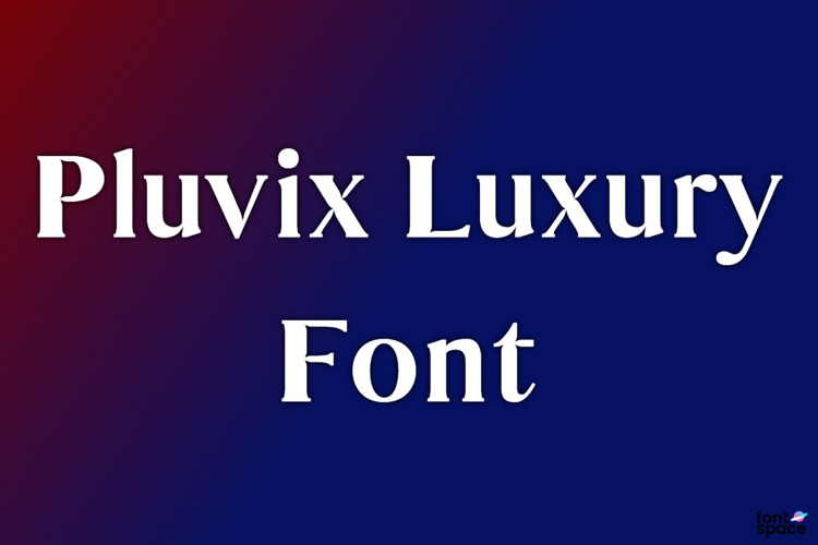 Pluvix Luxury Font website image