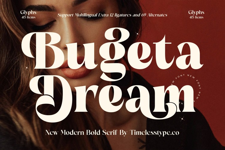 Bugeta Dream Font website image