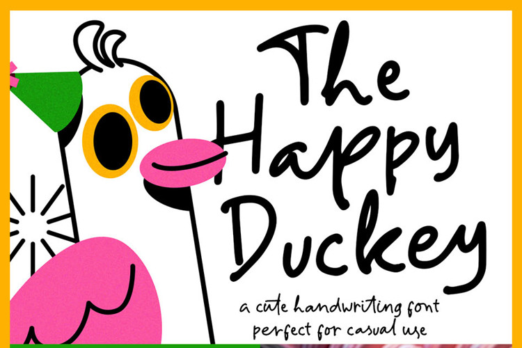 The Happy Duckey Font website image