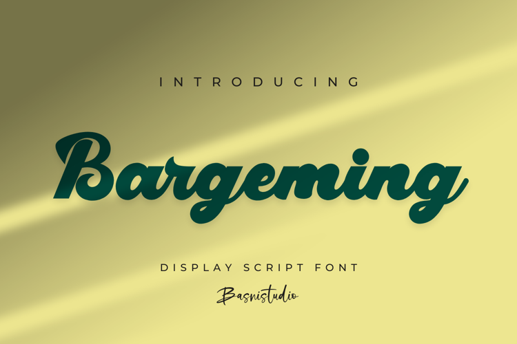 Bargeming Font website image