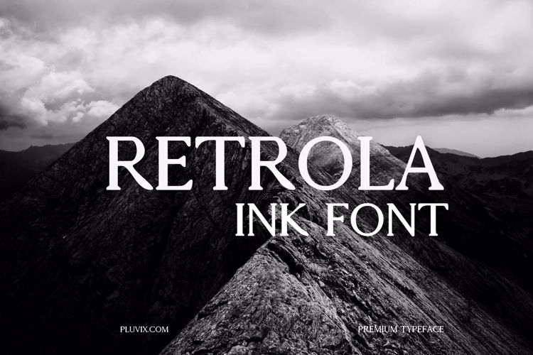 Retrola Ink Font website image