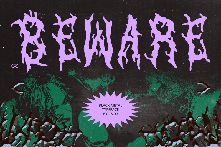 CS Beware Font website image