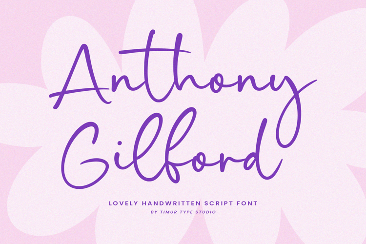 Anthony Gilford Font website image