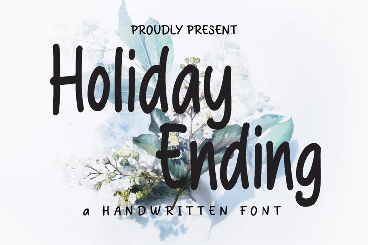 Holiday Ending Font website image