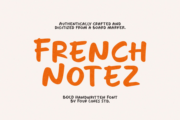 French Notez Font website image