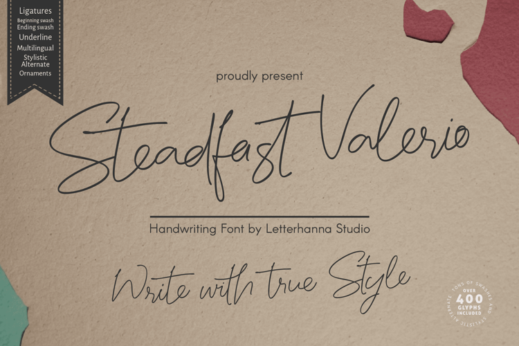 Steadfast Valerio Font website image