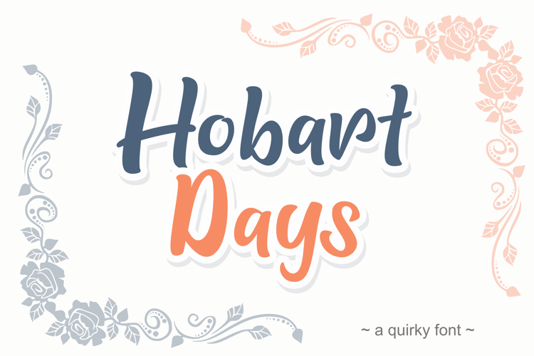 Hobart Days Font website image