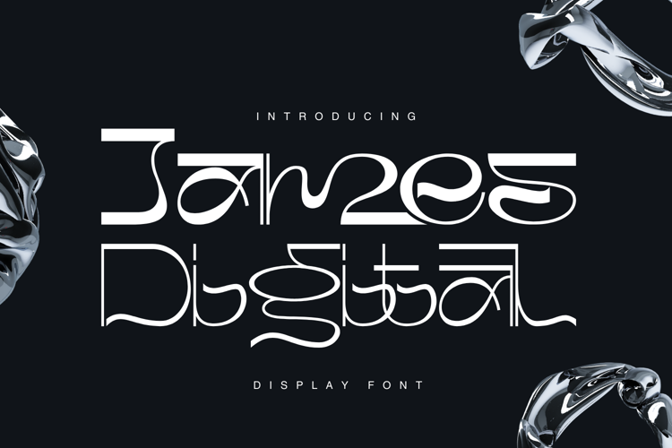 James Digital Font website image