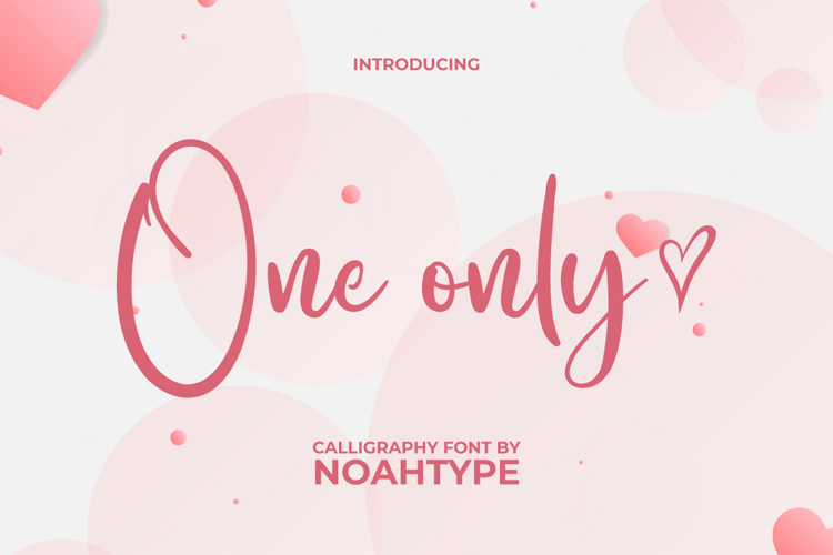 One Only Font website image