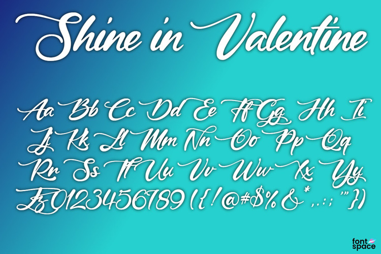 Shine in Valentine Font website image