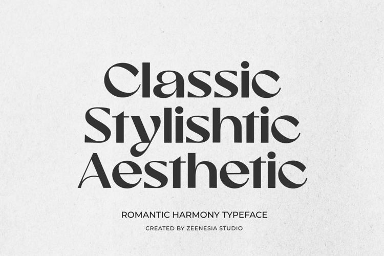 Romantic Harmony Font website image