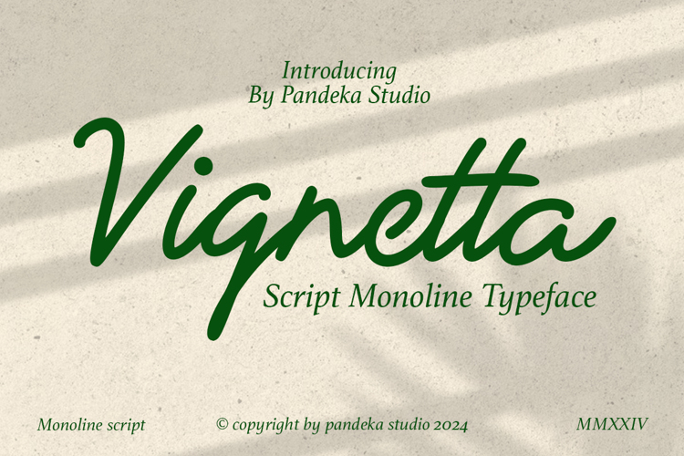 Vignetta Font website image