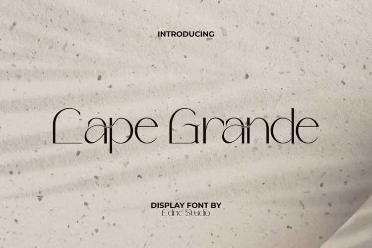 Cape Grande Font website image