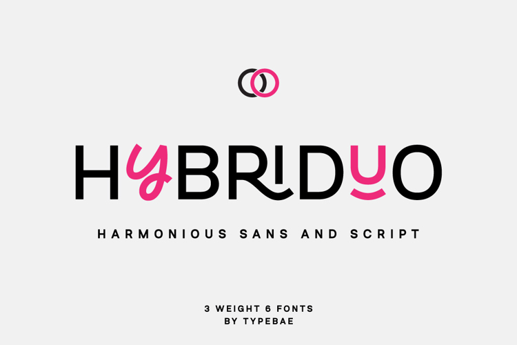 Hybriduo Font website image