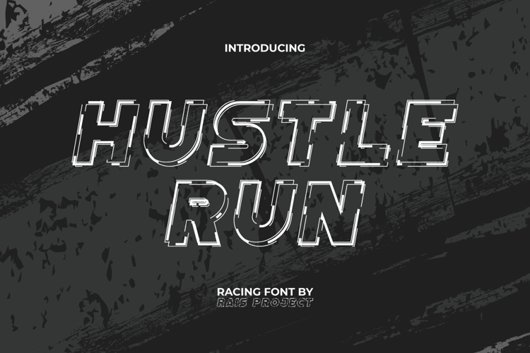 Hustle Run Font website image