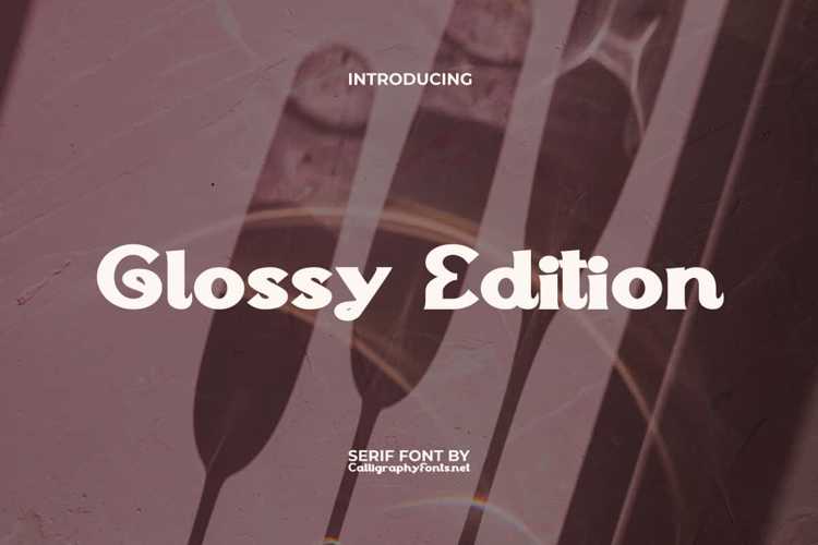 Glossy Edition Font website image