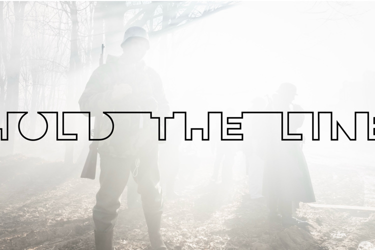 Hold the line Font website image