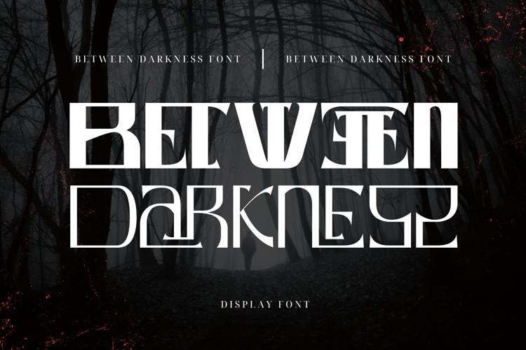 Between Darkness Font website image