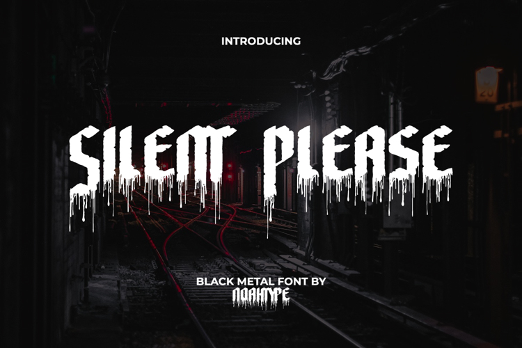 Silent Please Font website image