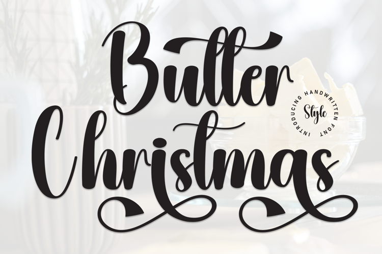 Butter Christmas Font website image