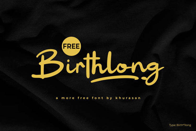 Birthlong Font website image