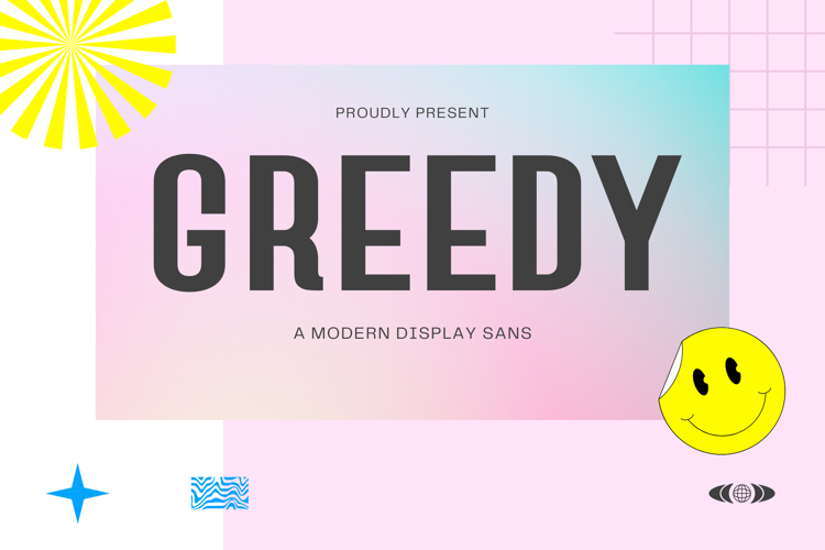 Greedy Font website image