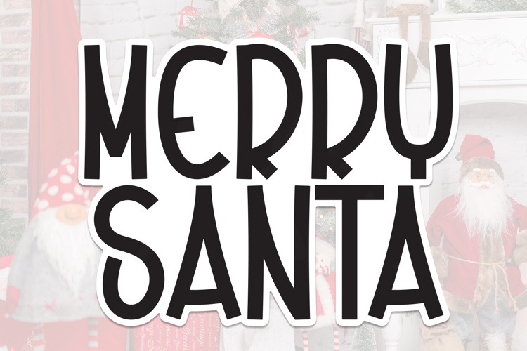 Merry Santa Font website image