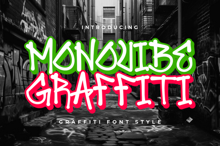 Monovibe Graffiti Font website image