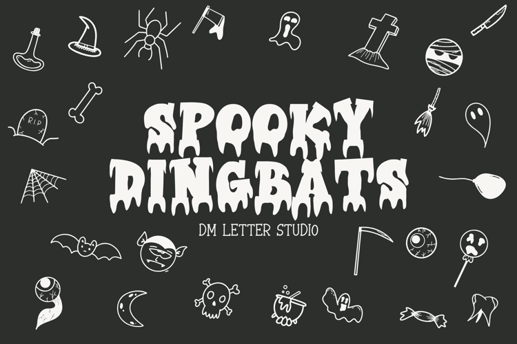 Spooky Dingbat Font website image