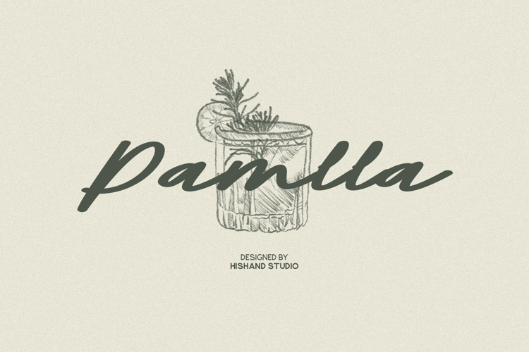 Pamlla Font website image