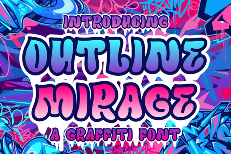 Outline Mirage Fill Font website image