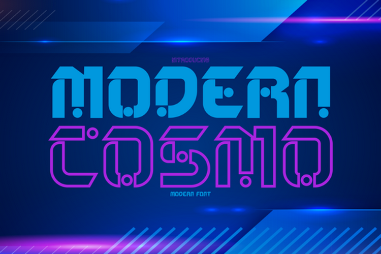Modern Cosmo Font website image