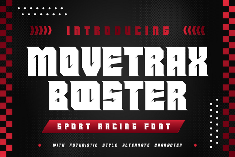 Movetrax Booster Font website image