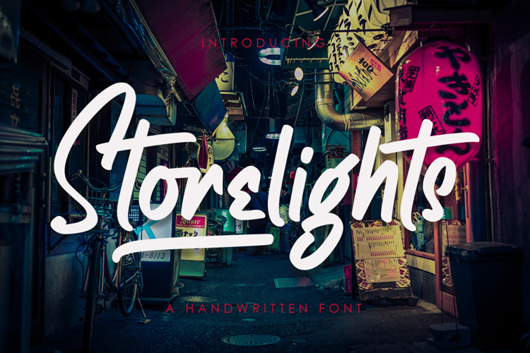 Storelights Font website image