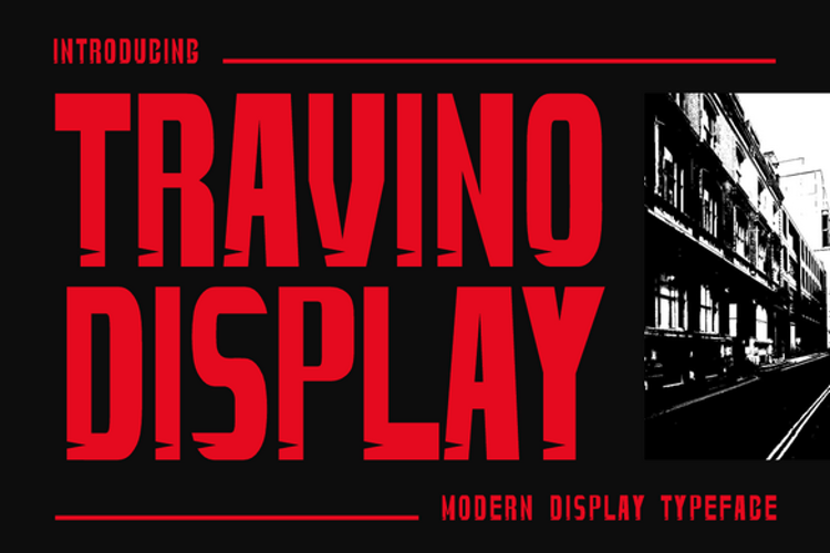 Travino Display Font website image