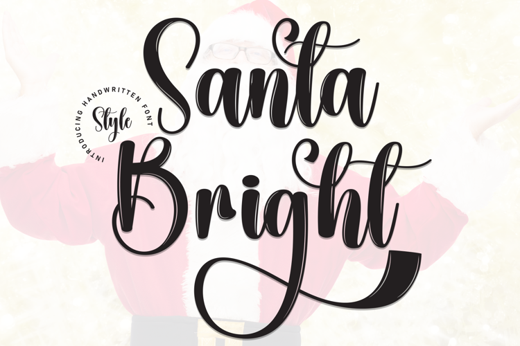 Santa Bright Font website image