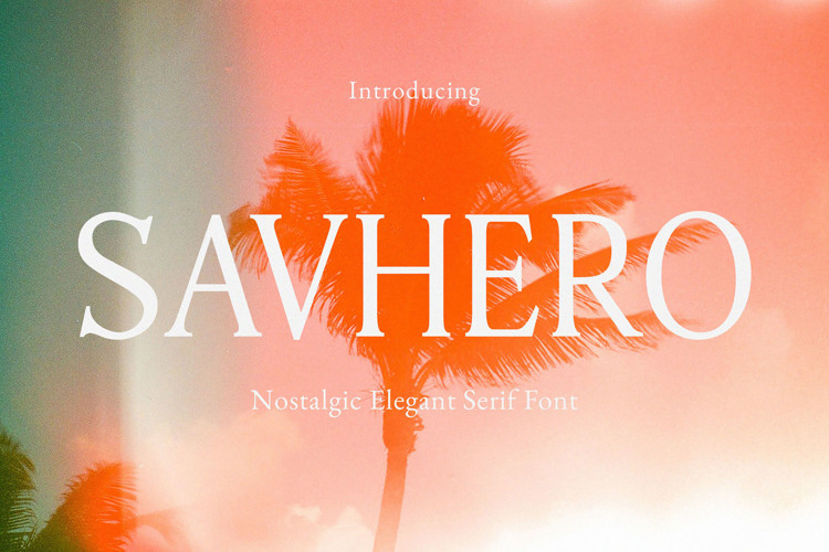 Savhero Font website image