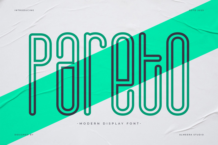 Pareto Font website image
