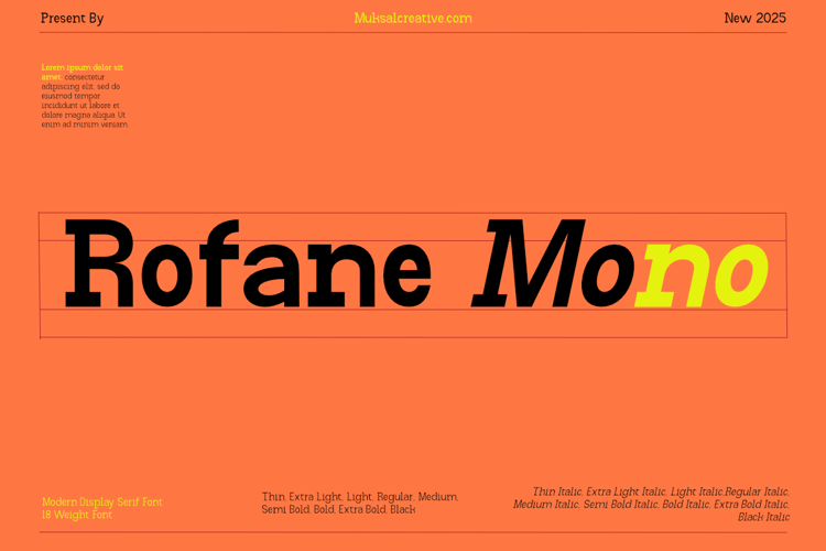 Rofane Mono Font website image