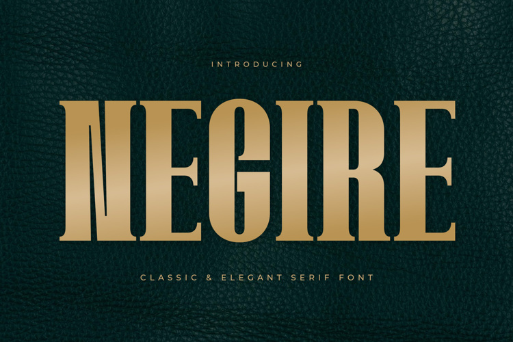Negire Font website image