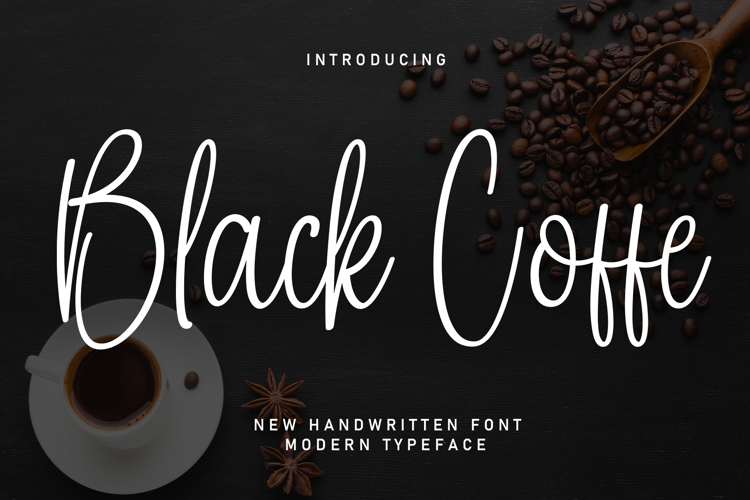 Black Coffe Font website image