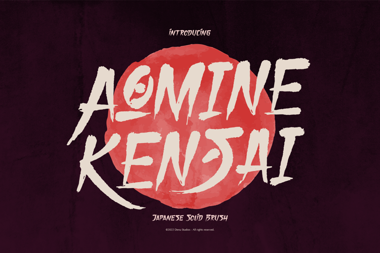 Aomine Kensai Font website image
