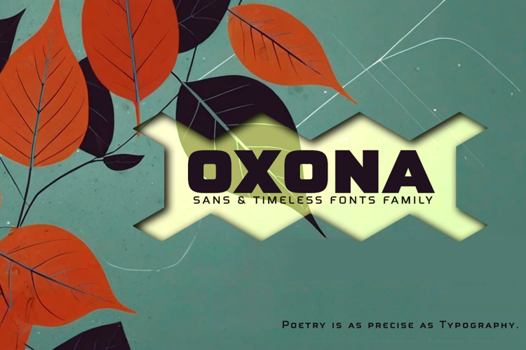 Oxona Caps Font website image