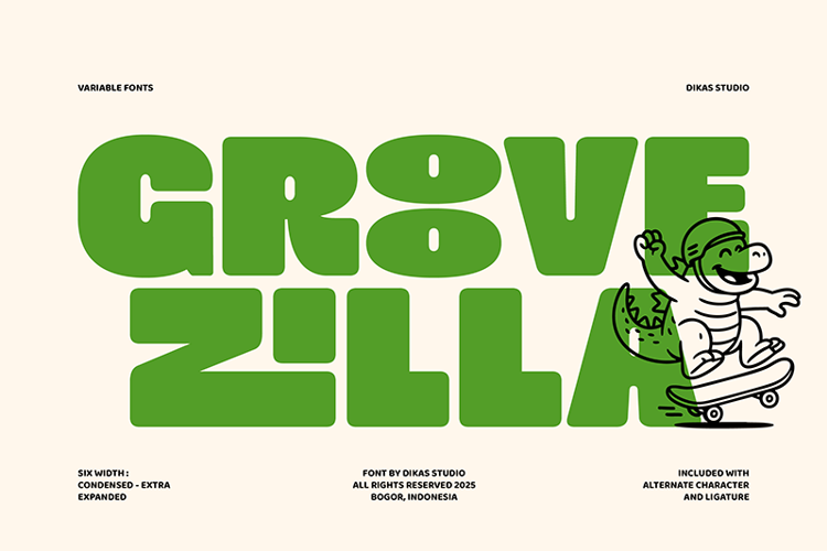 DKS Groovezilla Font website image