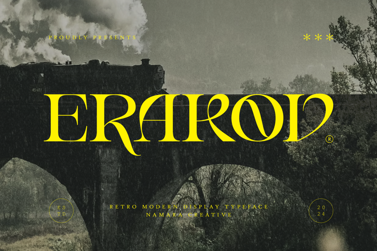 Erakov Display Font website image