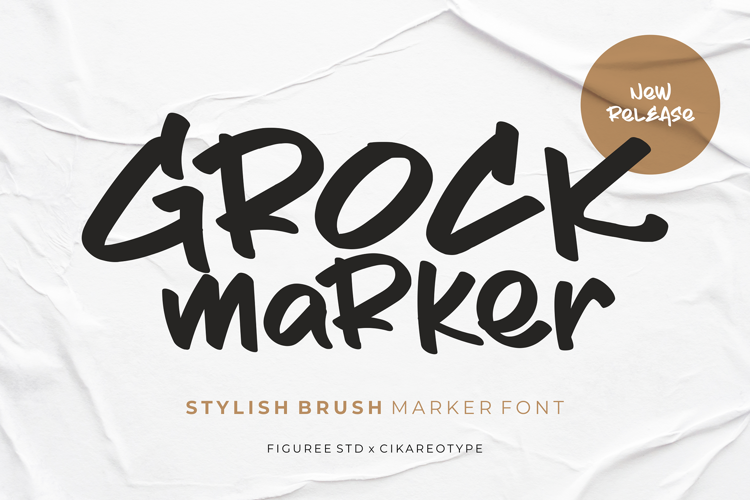 Grock Marker Font website image