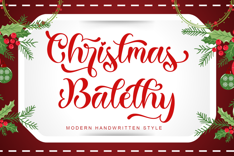 Christmas Balethy Font website image