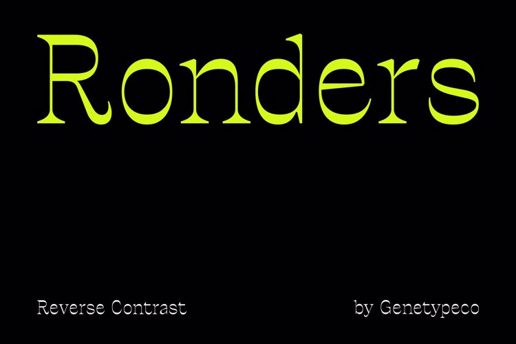 Ronders Reverse Contrast Font website image