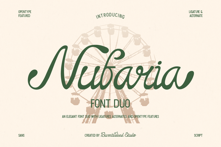 Nufaria Font website image