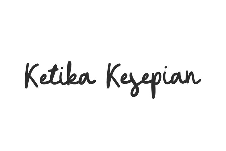 Ketika Kesepian Font website image
